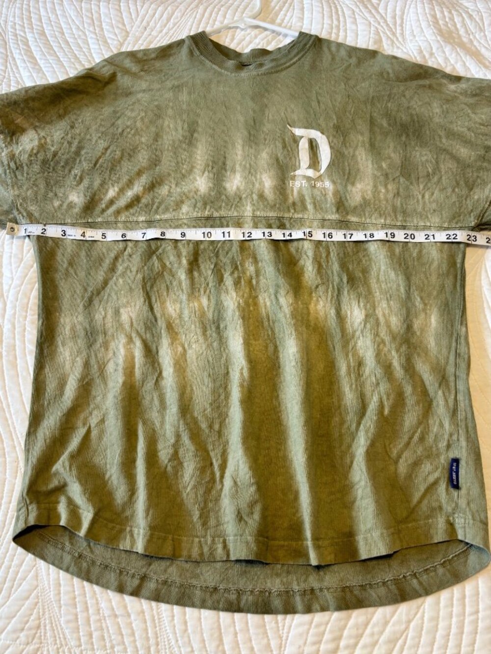 Disneyland Resort Spirit Jersey Small Olive Tie Dye Disney Parks Long Sleeve - Picture 4 of 5